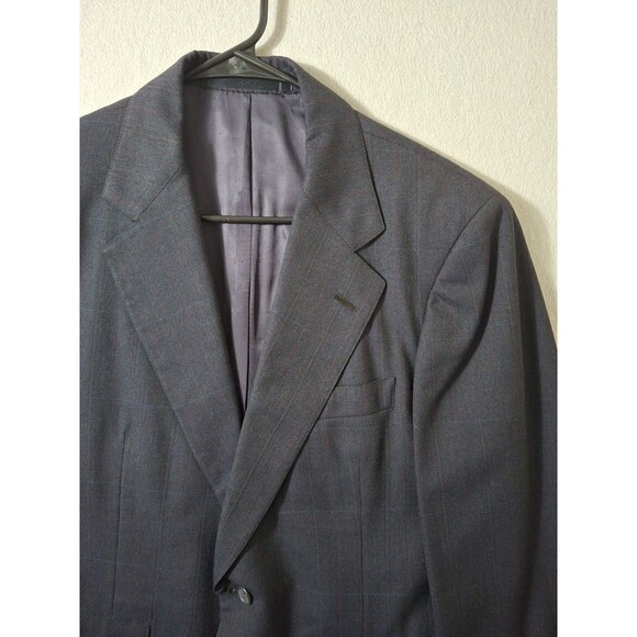 Britches of Georgetowne Blazer Jacket 40R Wool Charcoal Pinstripe Coat - Picture 3 of 13